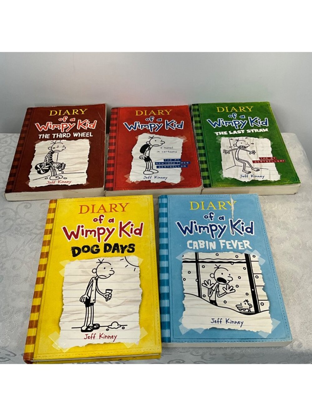Diary Of A Wimpy Kid 6-Book Lot: The Third Wheel The Last Straw Dog Days Cabin F